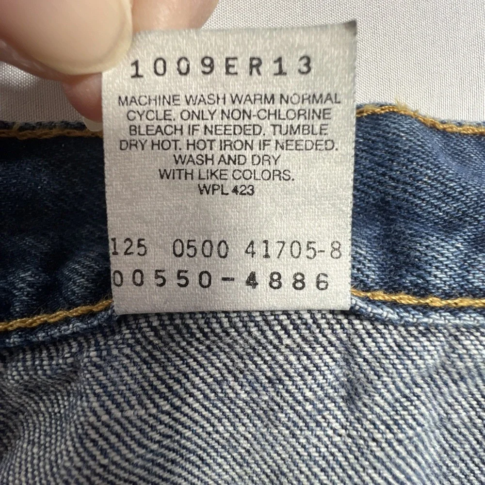 2000's Levi's 550 Jeans Men's Tag 36x32 Relaxed Fit Blue Denim Y2K Classic